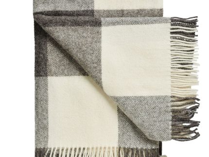 Ærø Wool Throw - Grey & White