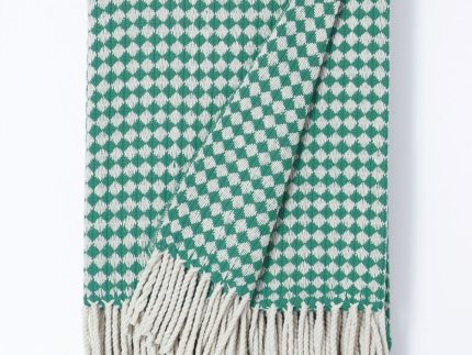 Azulejo Wool Blanket - Emerald