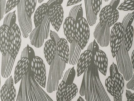 Birds Fabric - Mineral Green