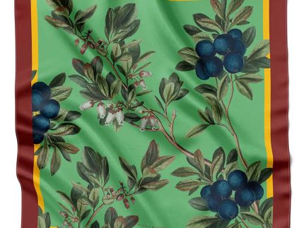 Blueberries Large Silk Scarf