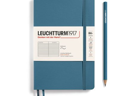 B6+ Softcover Ruled Notebook - Stone Blue