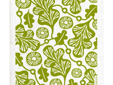 Cellulose Dishcloth - Green Oak Leaf