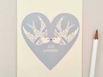 Just Married Greetings Card